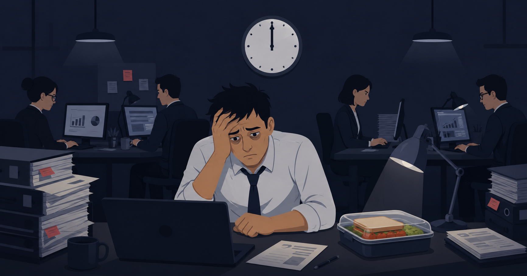 お昼休みが取れないのは違法 残業代請求と在職中の申告手順